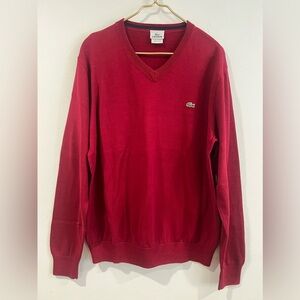 Lacoste  MEN'S COTTON V-NECK SWEATER